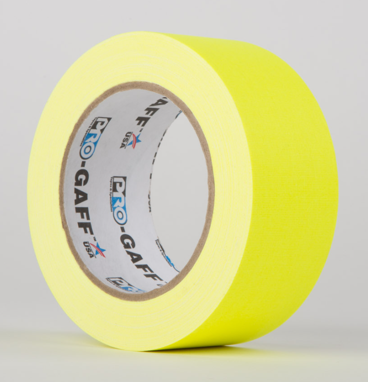 Клейка стрічка Le Mark флуоресцентна TAPE FLUORESCENT Yellow 19mm X 25m (PROGAFF10Y)