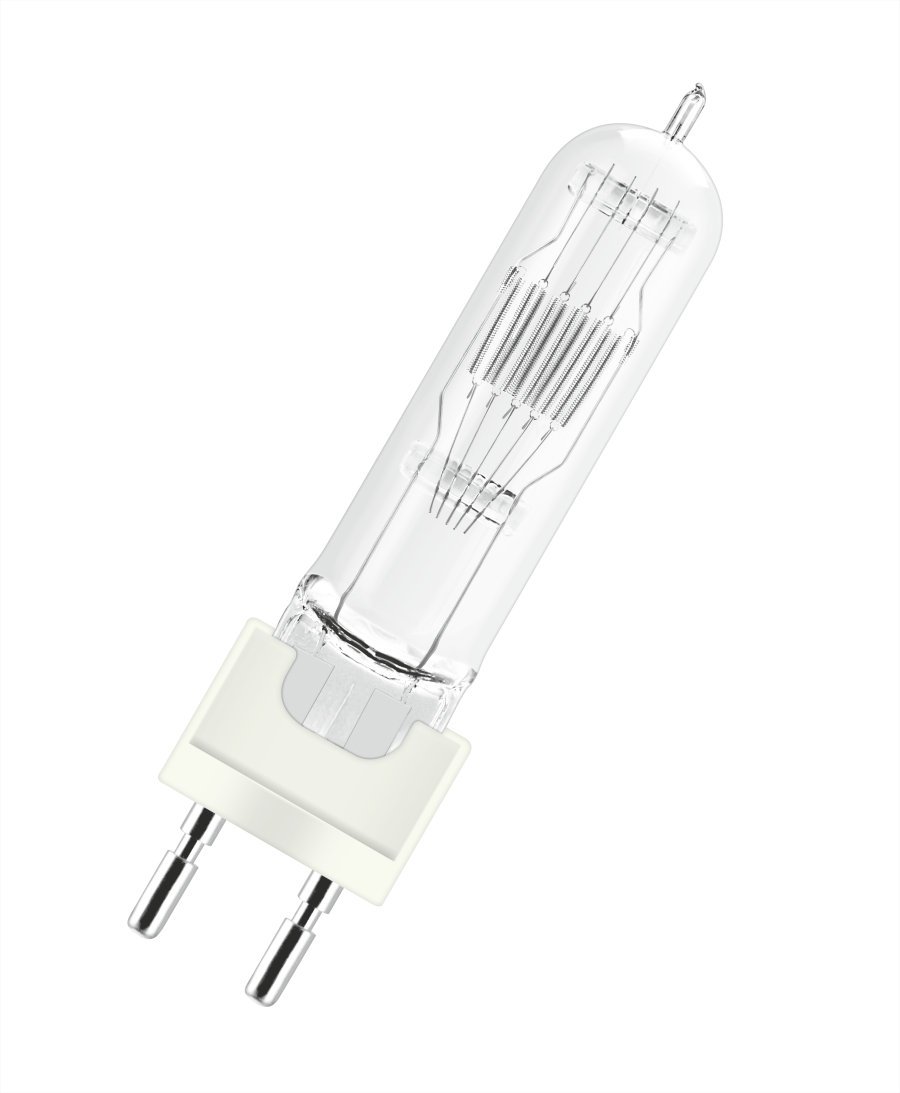 Лампа Osram 64777 2000W 230V G22 Галогенна, 52 000 люмен, температура – 3200K. термін – 400 год.