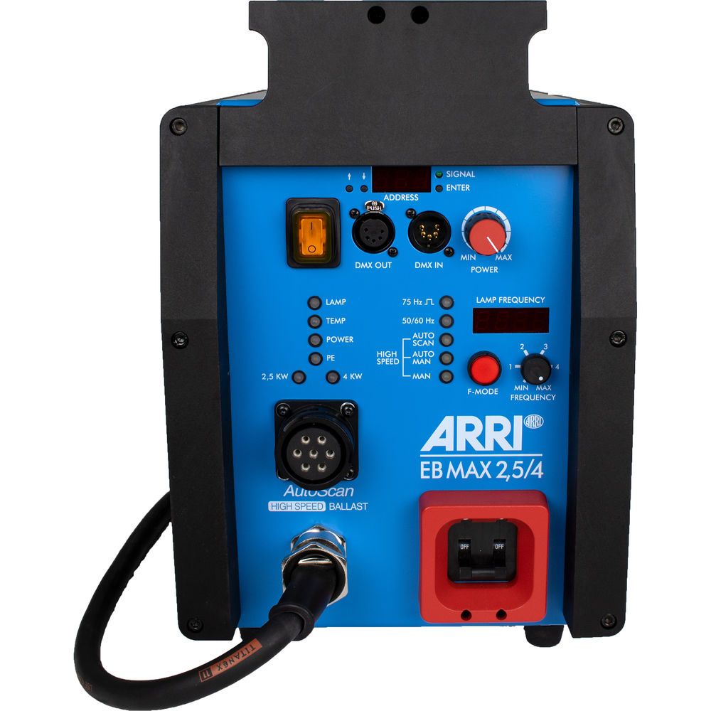 ARRI EB MAX 2.5/4, 2500/4000 W High Speed Electronic Ballast with AFL, CCL, DMX, and AutoScan