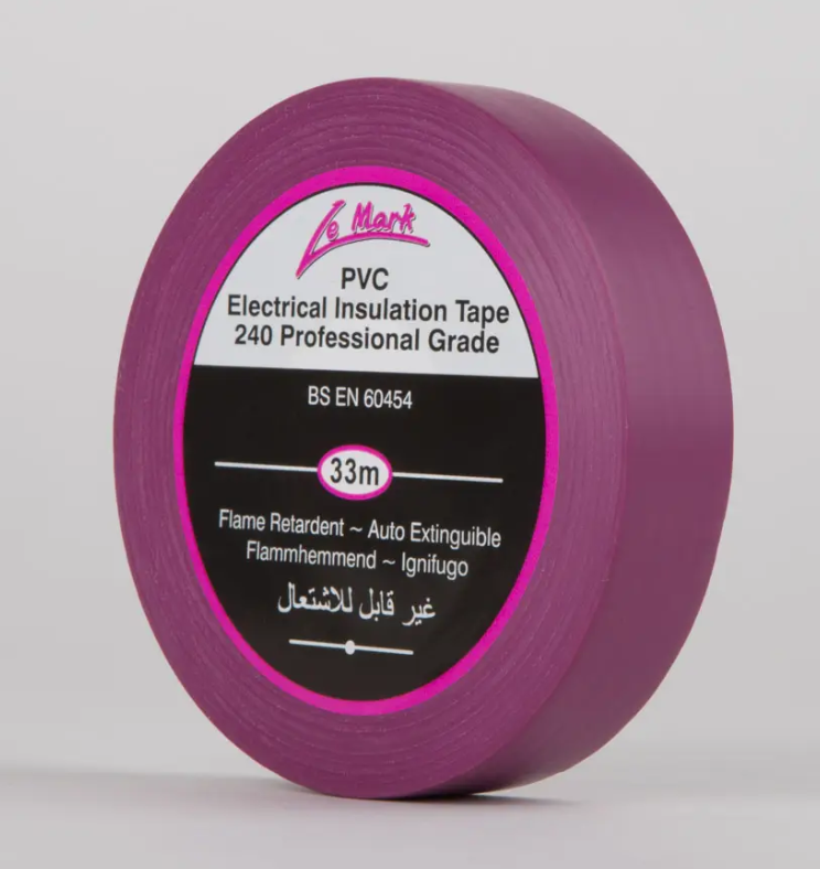 Клейка стрічка Le Mark PVC Electrical Insulation Tape 75mm x 33m Violet (LEMPVC75V)
