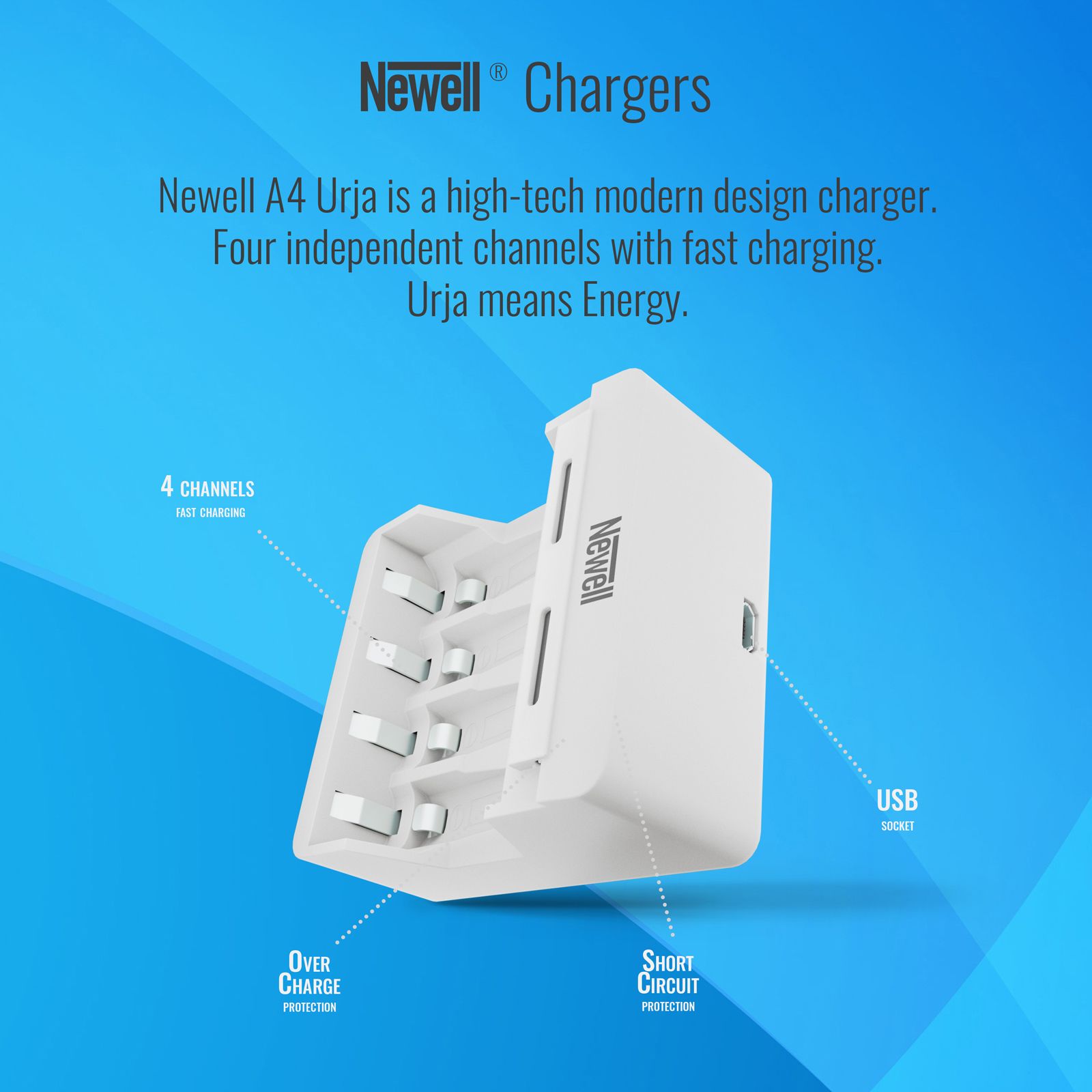 Зарядний пристрій Newell Smart A4 Urja для NiMH акумуляторів (NL0513)
