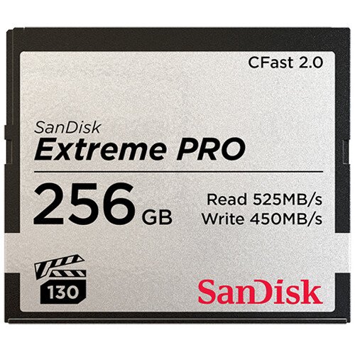 Карта памяти SanDisk 256GB Extreme PRO CFast 2.0 Memory Card (SDCFSP-256G-A46D)