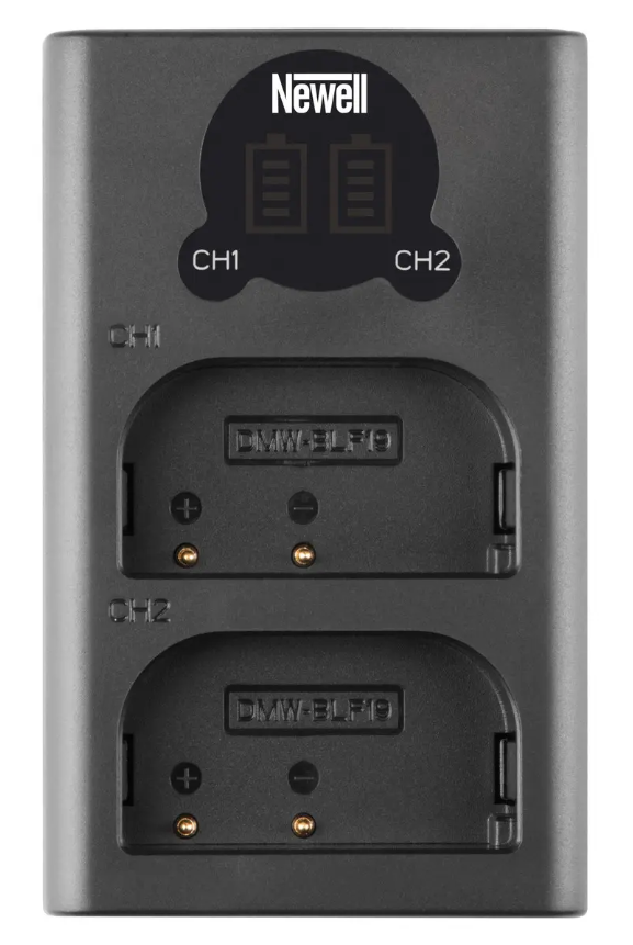 Двойное зарядное устройство для Newell LCD-USB-C для DMW-BLF19 (NL2116)