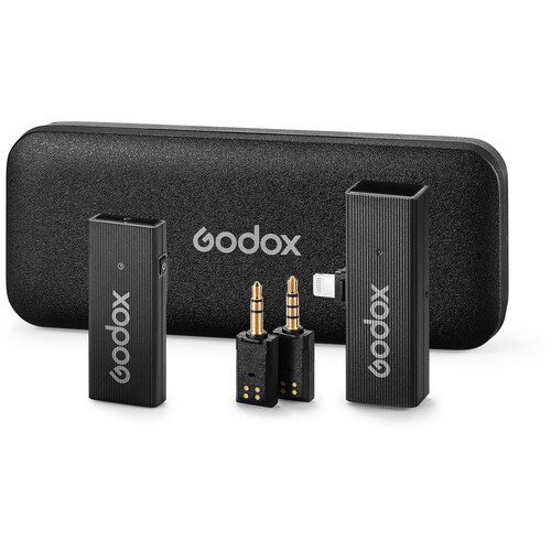 Бездротова мікрофонна система Godox MoveLink Mini LT для камер і пристроїв iOS (2,4 ГГц, чорний)