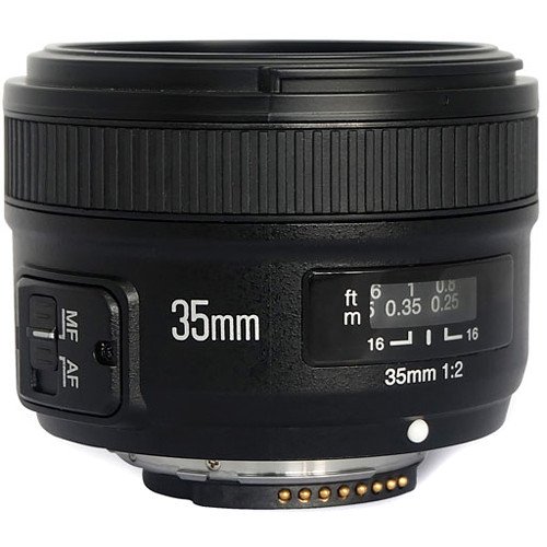 Об'єктив Yongnuo EF 35мм F/2 AF / MF Wide Angel Prime lens для Nikon